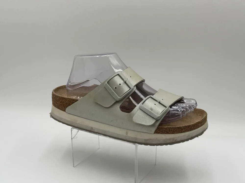 Papillio by Birkenstock Arizona Women’s Size 8/39 white platform sandals